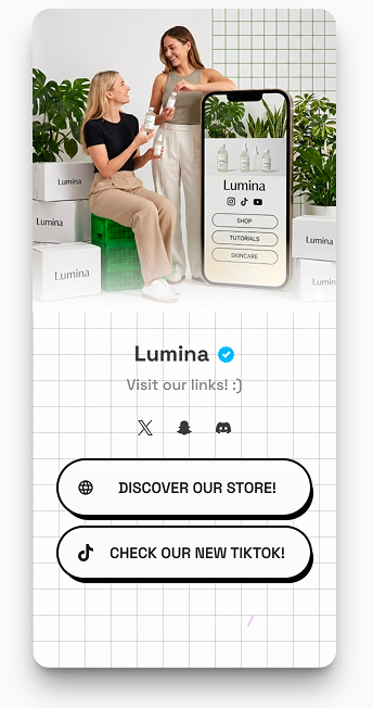 All your links mockup